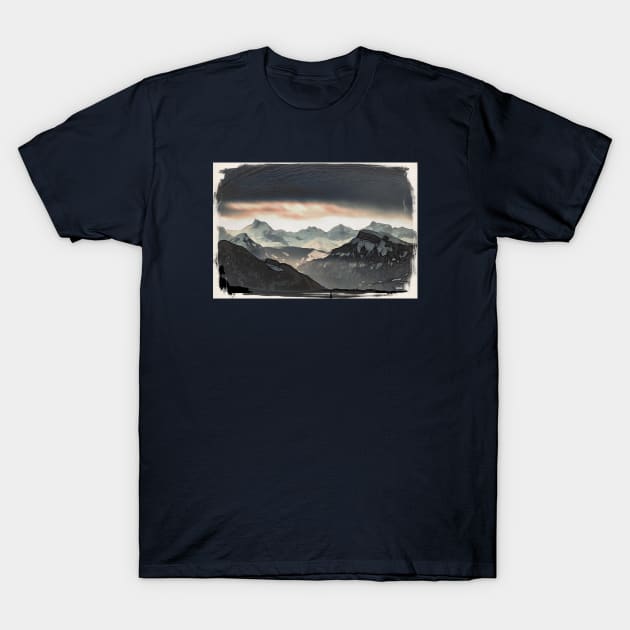 Alpine landscape of Switzerland T-Shirt by Wolf Art / Swiss Artwork Photography